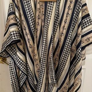 CATO Chic Striped and Floral Kimono